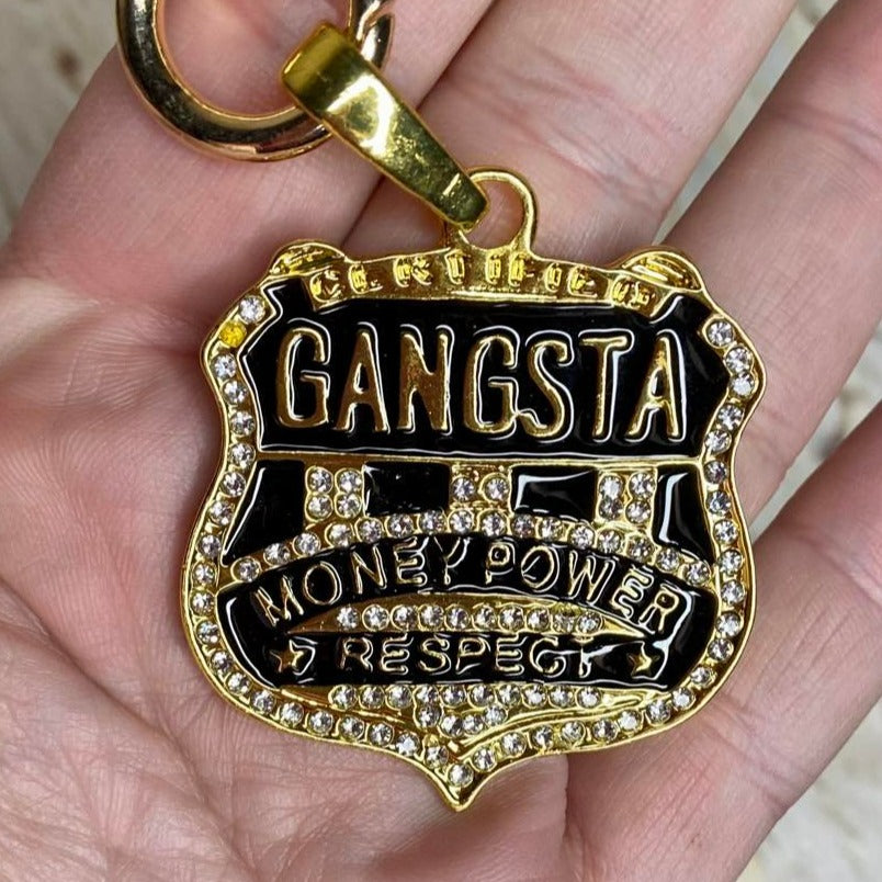 Gangsta Badge Tag Proud Pet Slave