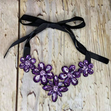 Load image into Gallery viewer, Flower Bling Tie-on Collar
